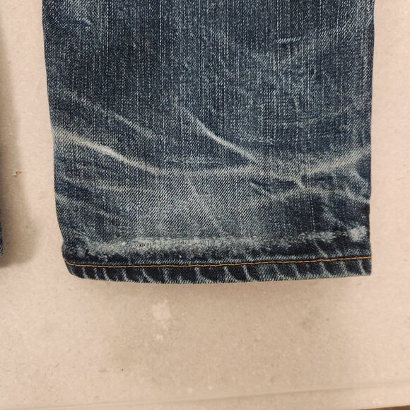 Snake & Dagger Japan 3D‎ Artist Rock Viper Selvedge Denim Jeans 33x34 Distressed - Picture 9 of 16